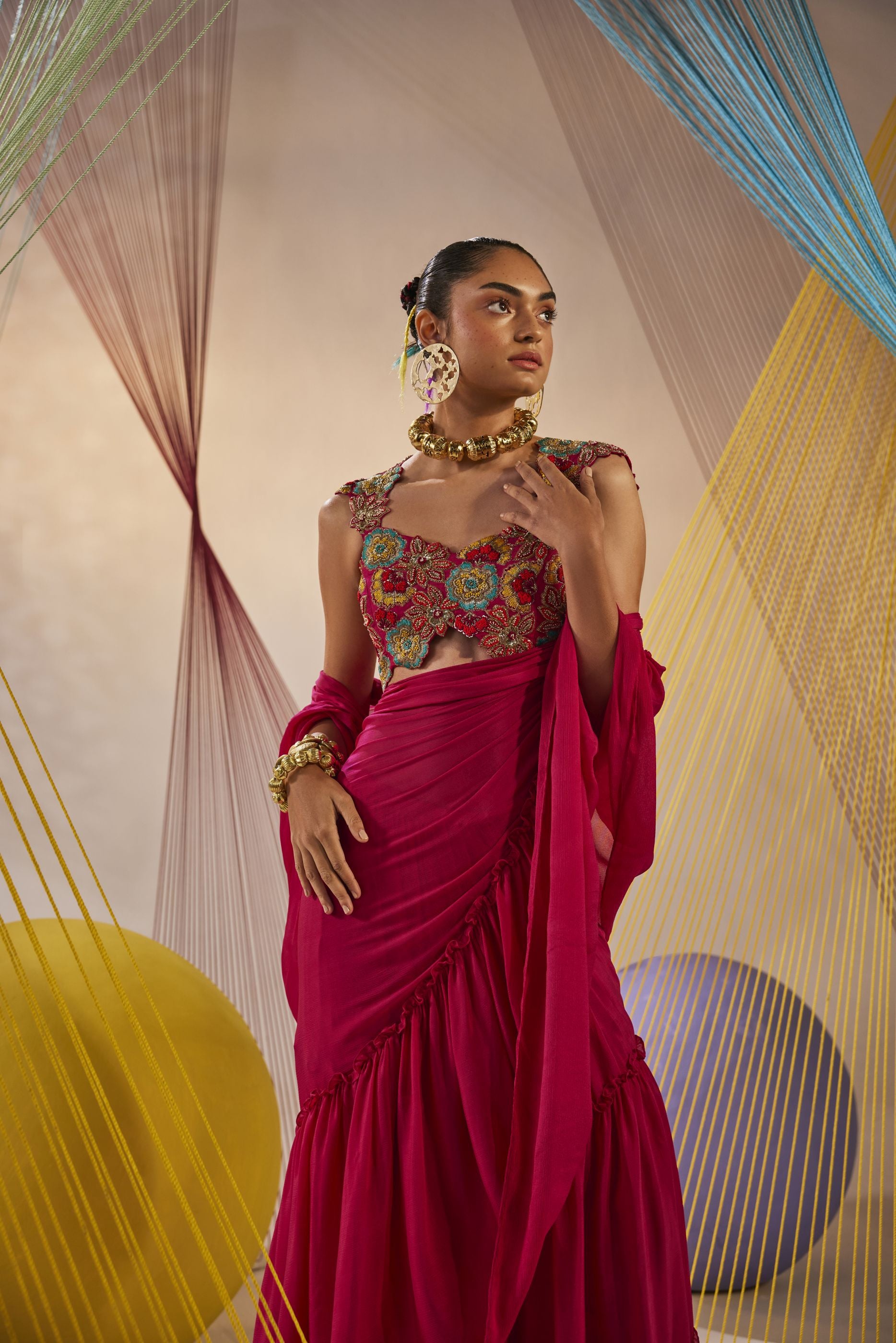 Swara lehenga saree set