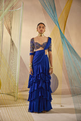 Kiara ruffled saree set