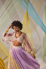 Zia lehenga cape set
