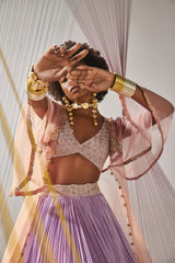 Zia lehenga cape set