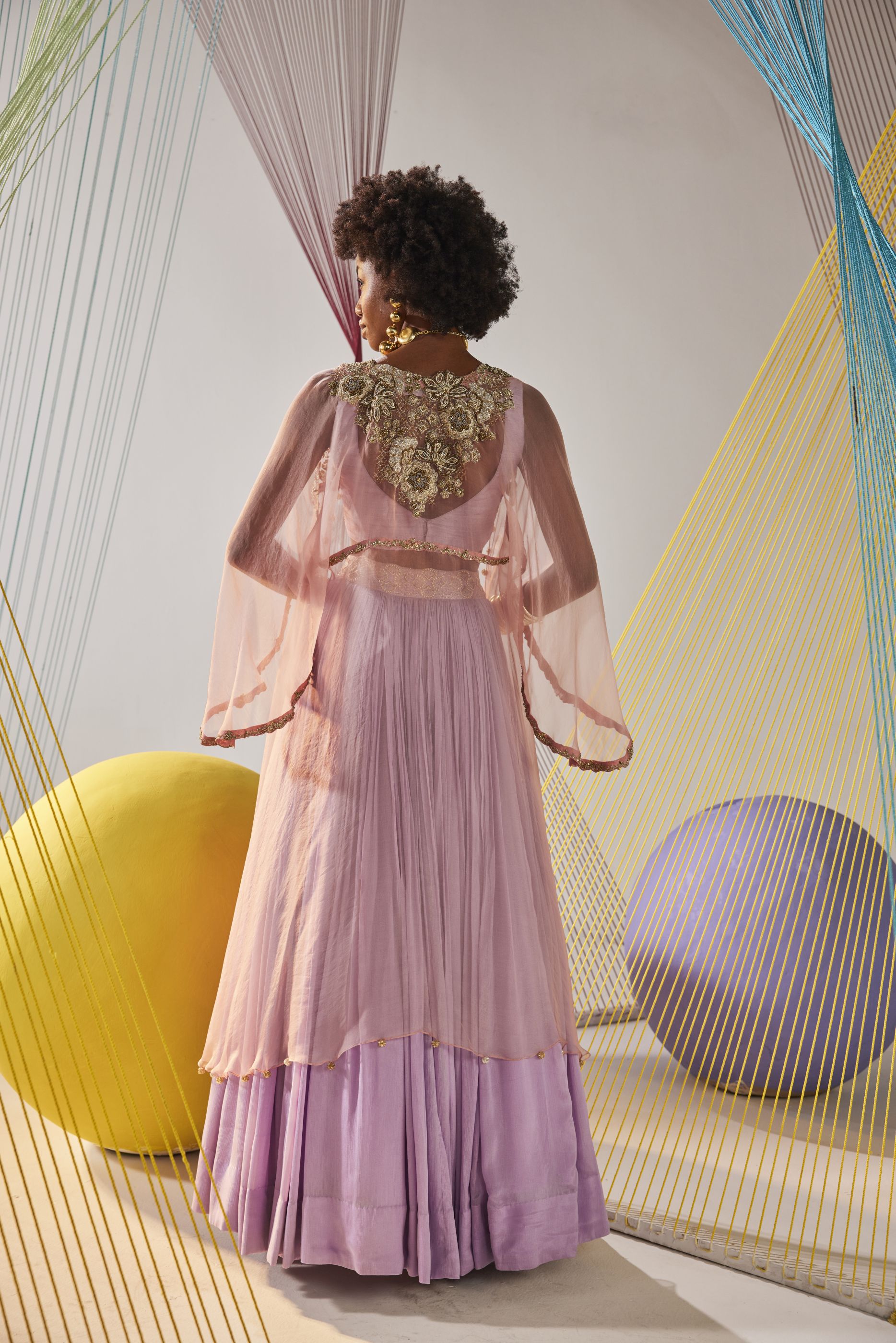 Zia lehenga cape set