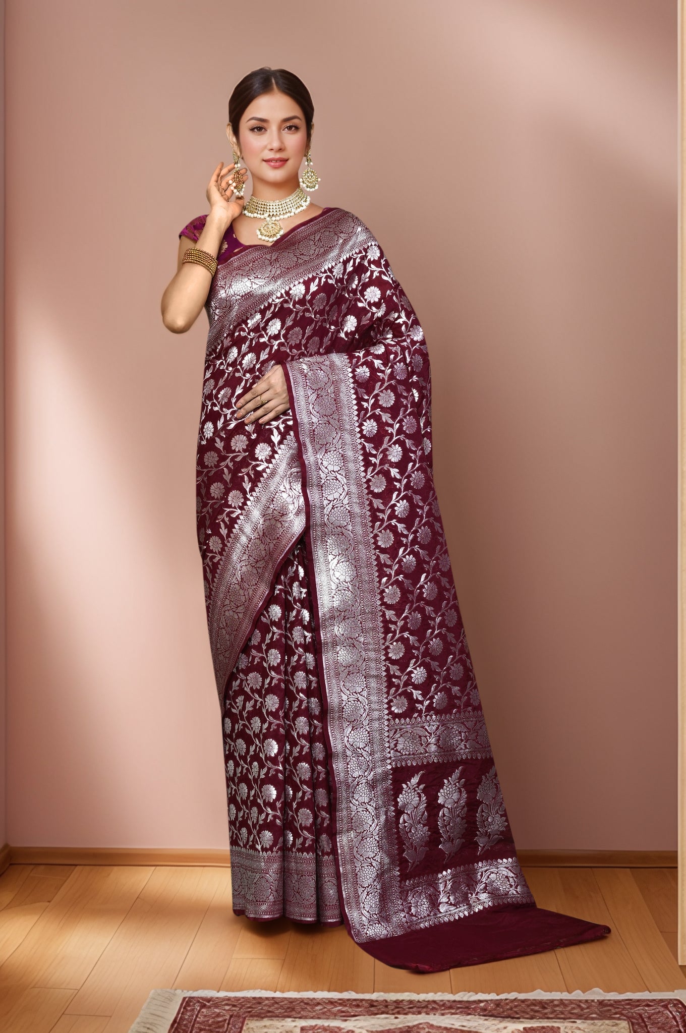 Banarasi Saree with running Blouse piece