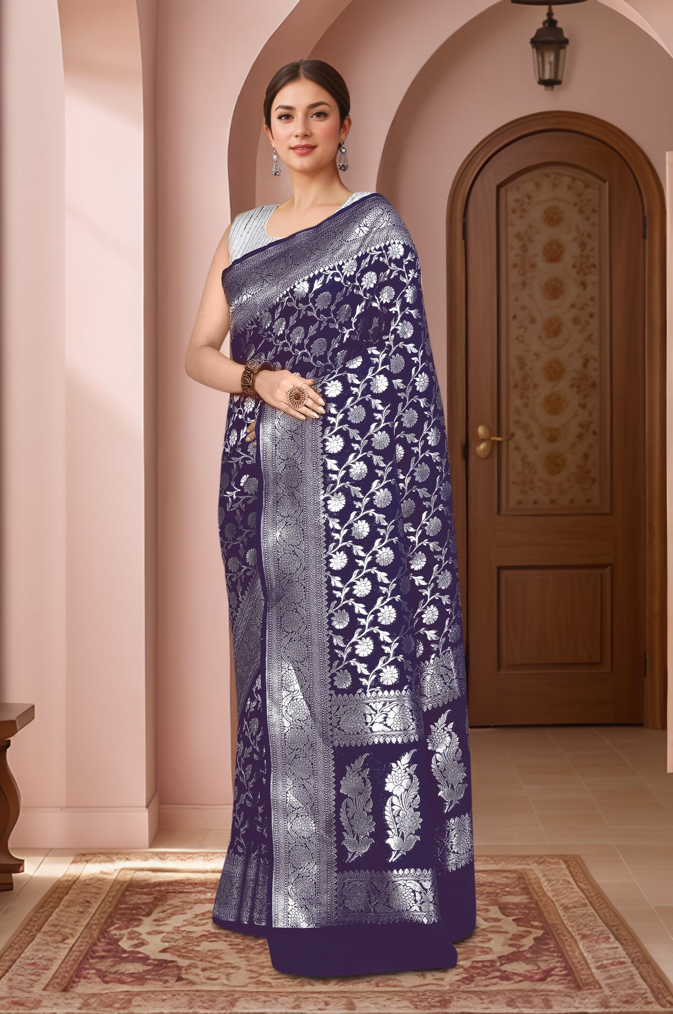 Banarasi Saree with running Blouse piece