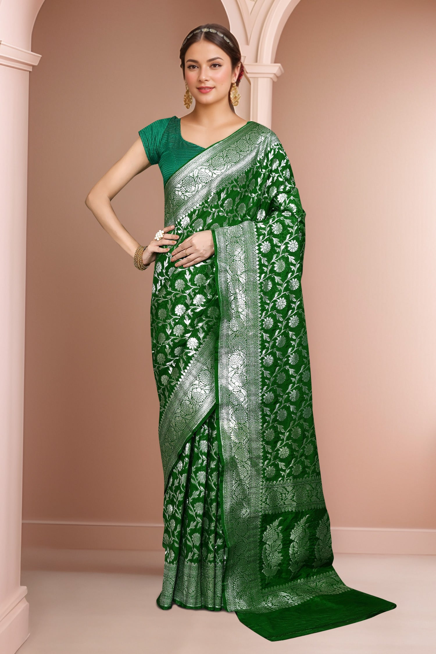 Banarasi Saree with running Blouse piece