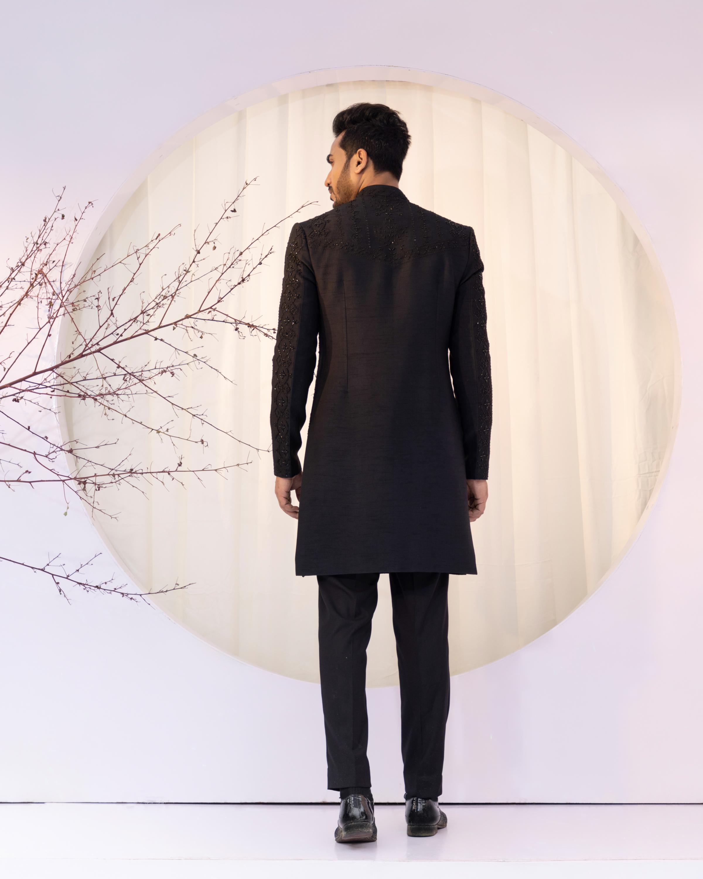Midnight Muse Achkan Set