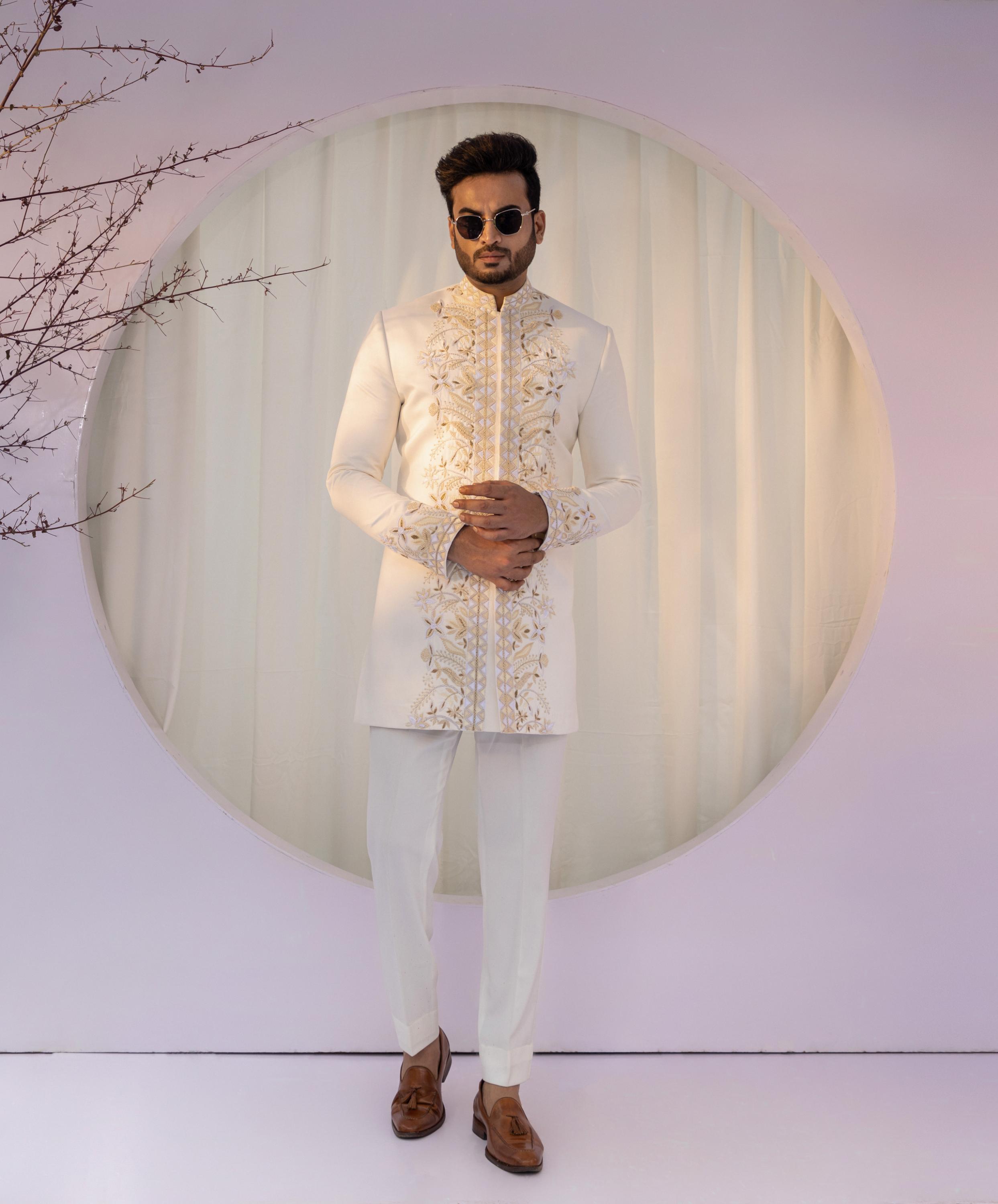 Pearlescent Pride Achkan Set
