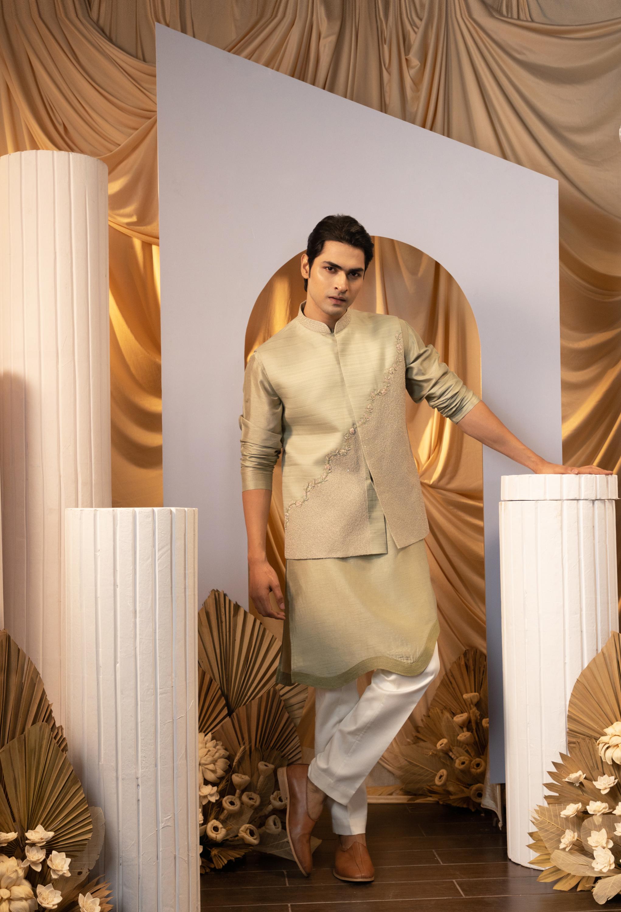 Verdant Veil Nehru Set