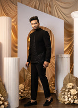Charcoal Whisper Bandhgala Set